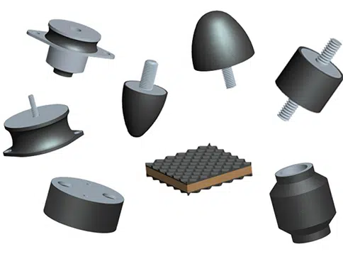rubber vibration absorbers, vibration isolators, vibration dampers